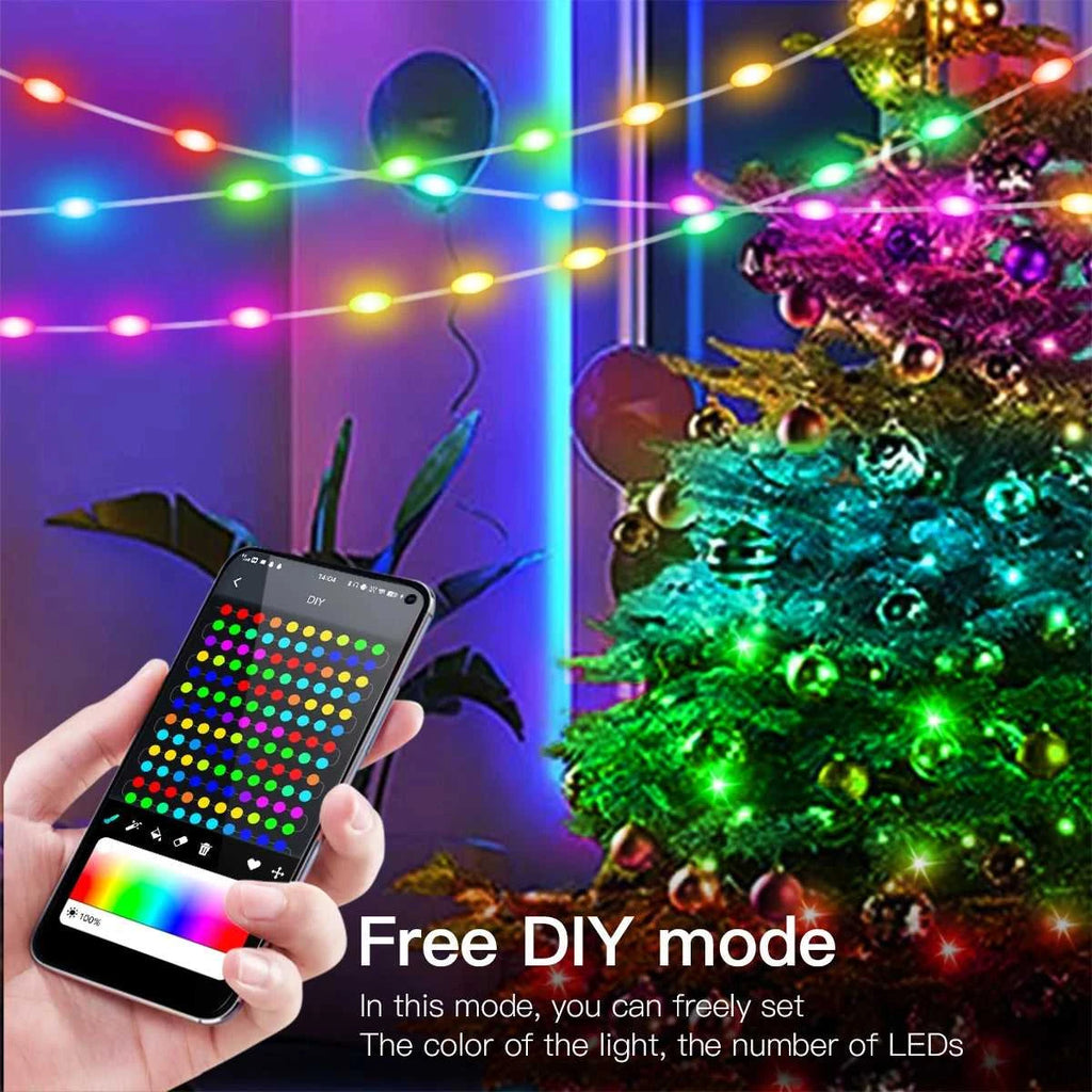 10M/20M Programmable USB 5V LED Light Neon Strip Smart Bluetooth Addressable WS2812 RGBIC Fairy String Light For Christmas Decor The jack market .AU The jack market .AU Home $ 51 136:200002572#5M-50LEDS