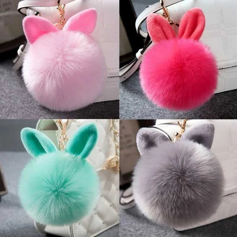 Furry Rabbit Ear Furry Ball Keychain Cute Rabbit Ear Plush Pendant Faux Fur Furry Rabbit Ear Bag Accessory Car Hanging Accessory The jack market .AU The jack market .AU Jewellery & Chains $ 47 14:1202#Brown