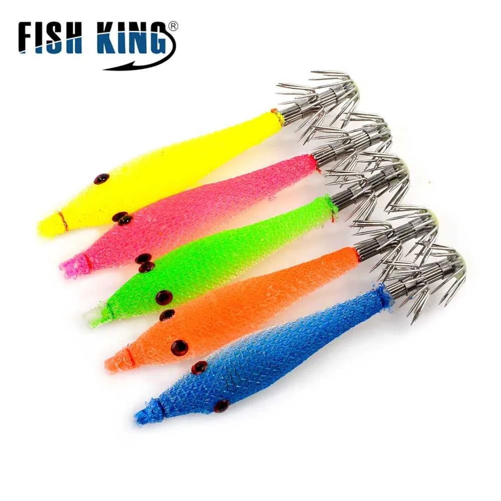FISH KING Soft Fishing Lure Artificial Squid Hook Jigs Octopus Cuttlefish Shrimp Bait Fishing Tackle 5 Color The jack market .AU The jack market .AU Fishing Gear $ 24 14:200002984#004