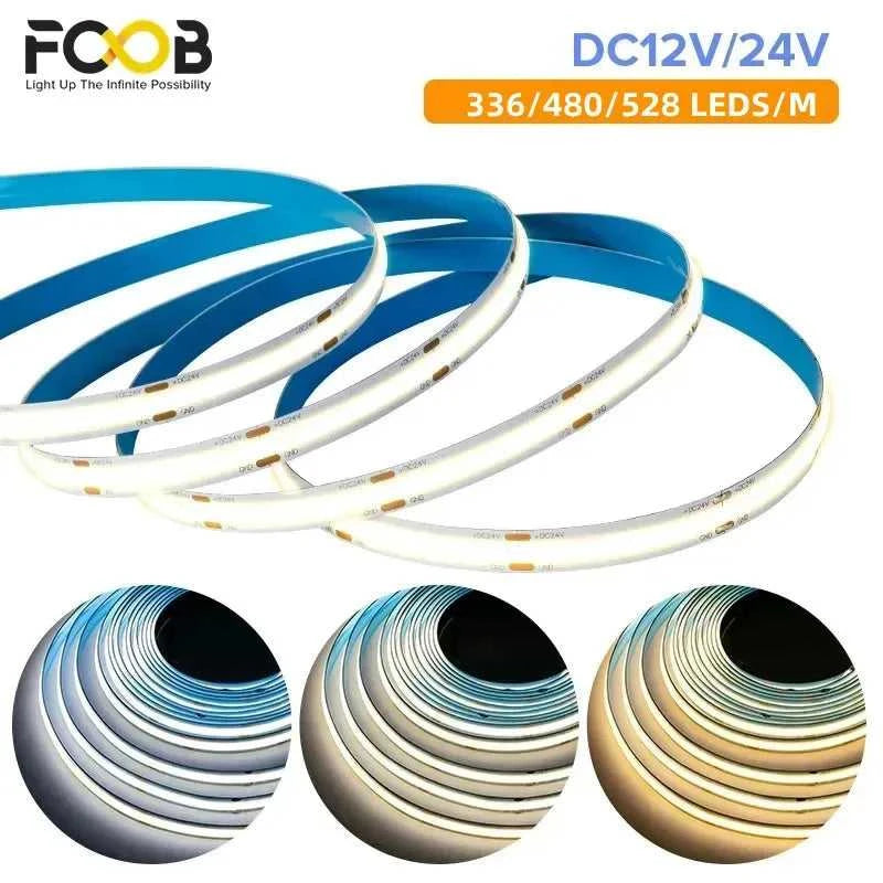 10m COB LED Strip 8/10mm 336 480 528 LED High Density Flexible FOB COB Strips RA90 2700k to 6000k White Linear Dimmable 12 24V The jack market .AU The jack market .AU Home $ 77 136:203324810#4000K Natural White;249:200006307#12v 480 leds;380:200746124