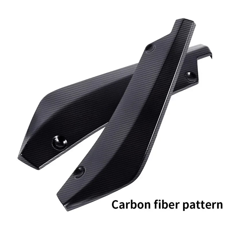 Car Front Rear Anti-collision Corner Protection Universal Carbon Fiber Gloss Black Bumper Strip Rear Spoiler Modification Parts