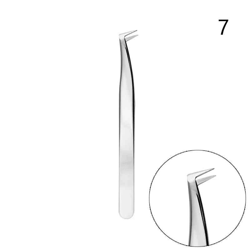 LuxeLash Anti-Slip Precision Tweezers | Curved & Straight Tips for Flawless Lash Extensions & Nail Art