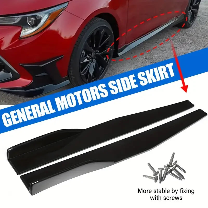 Car Body Side Skirt Carbon Fiber Rocker Splitter Winglet Side Wing Bumper Lip Bumper Exterior Universal Car Body Styling Parts