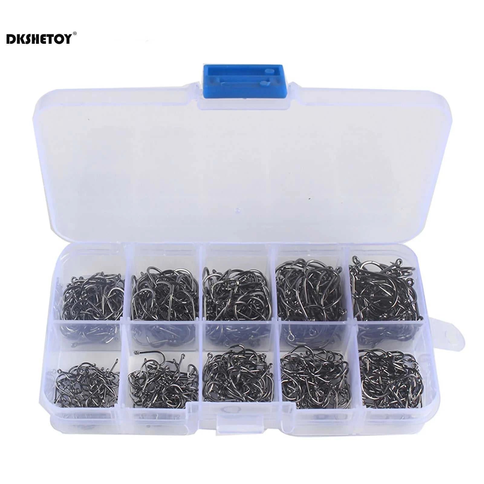 100-1000pcs Fish Hooks with barbed fishhook For Bait With Plastic Box Kit For Saltwater Freshwater fishing tools The jack market .AU The jack market .AU Fishing Gear $ 22 14:193#100pcs