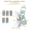 Donirt 5 in 1 Vegetable Cutter Mandoline Slicer Manual Food Chopper Fruit Potato Cucumber Carrot Meat Slicer Shredder Safe Slice The jack market .AU The jack market .AU Home $ 65 14:200006153#5 Blades