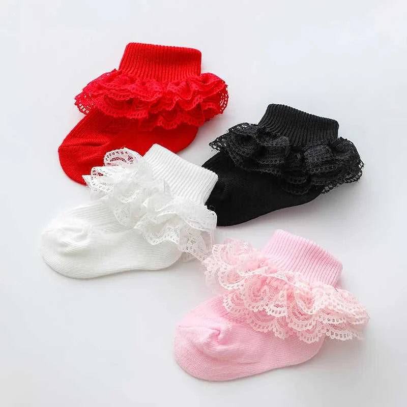Baby Girls Boys Cotton Socks Cute Eyelet Frilly Lace Baptism Socks Birthday Gift for Infants The jack market .AU The jack market .AU Mum & Kids: Essential Products for Every Family $ 21 14:200002130;200000463:200661896#6-12M
