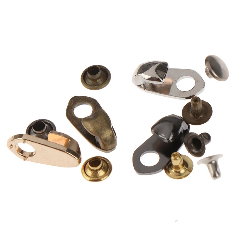 10Set Outdoor Speed Shoe Lace Hooks Lace Fittings Buckles With Rivets For Climb Hiking Shoes Work Mountaineering Boots