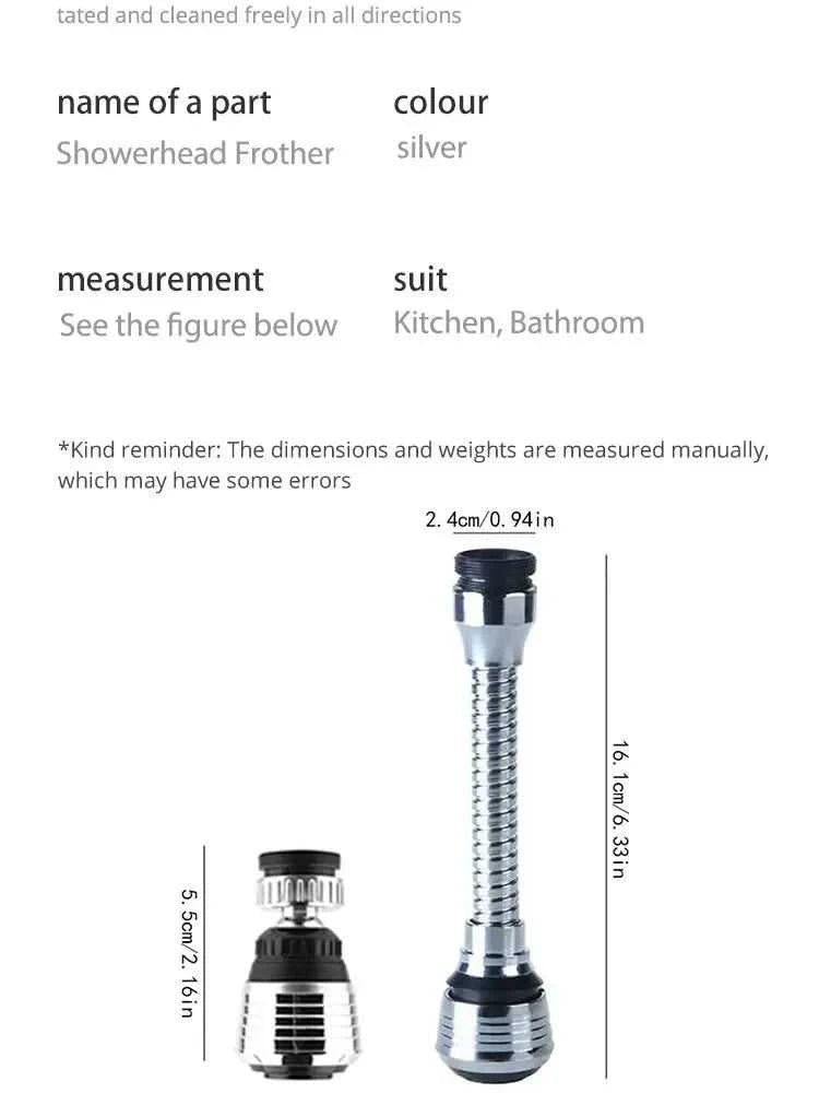 360 Degree Faucet Anti Splash Head Kitchen Water Saver Universal Rotating Bubbler Filter Nozzle Booster Nozzle Kitchen Tools The jack market .AU The jack market .AU Home $ 47 14:29#Short