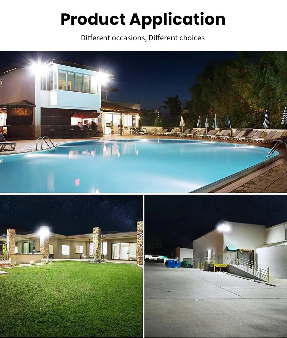 LED Flood Light 10W 20W 30W 50W 100W AC 220V LED Floodlight IP66 Waterproof Reflector Spotlight Street Light Outdoor Garden Lamp - Jack market 1988Jack Market 1988