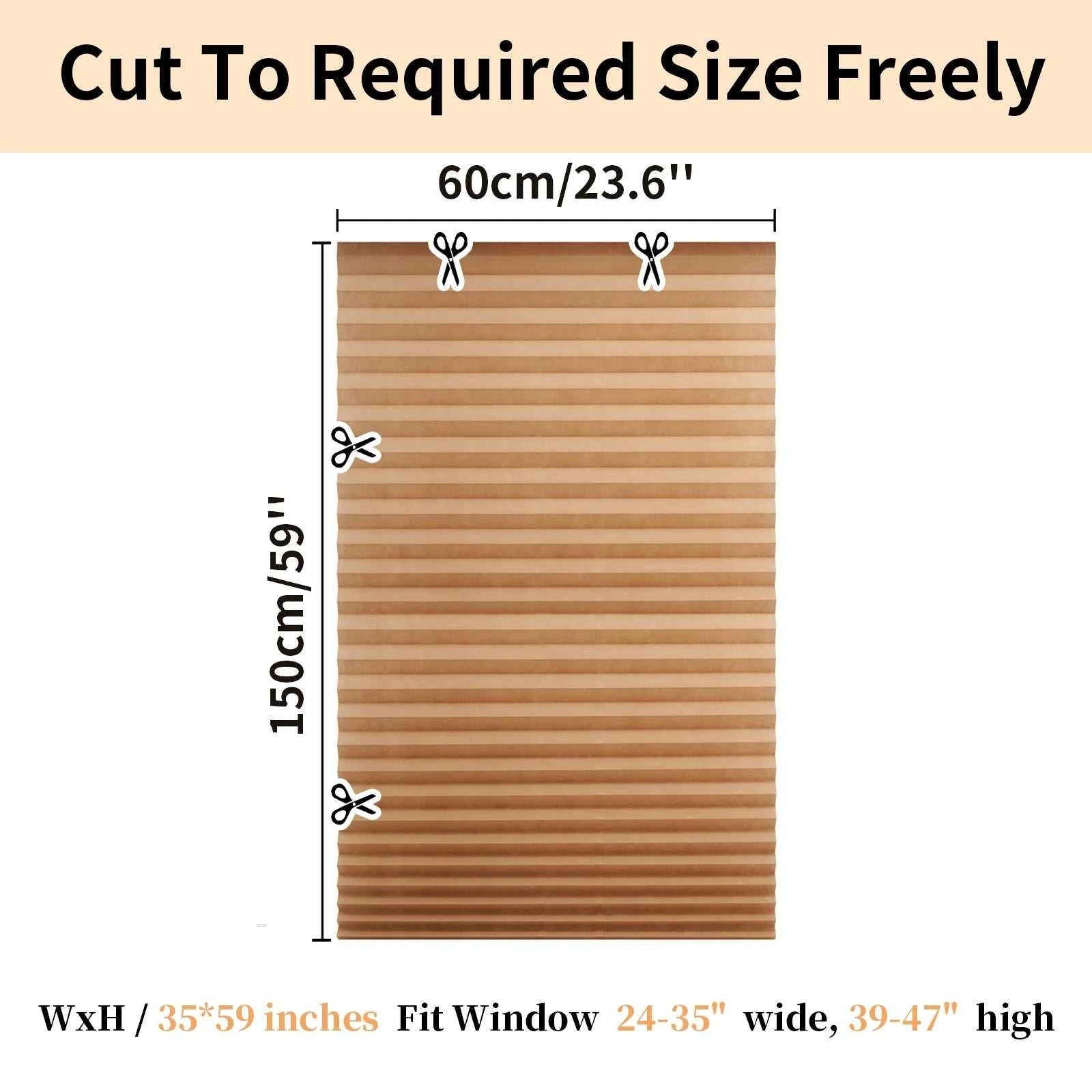 1Pc Shades Self-adhesive Half/Full Windows Nonwoven Folding Curtain Bathroom Balcony Living Room Balcony Curtains Pleated Blinds The jack market .AU The jack market .AU Home $ 51 14:365458#60X150CM Full