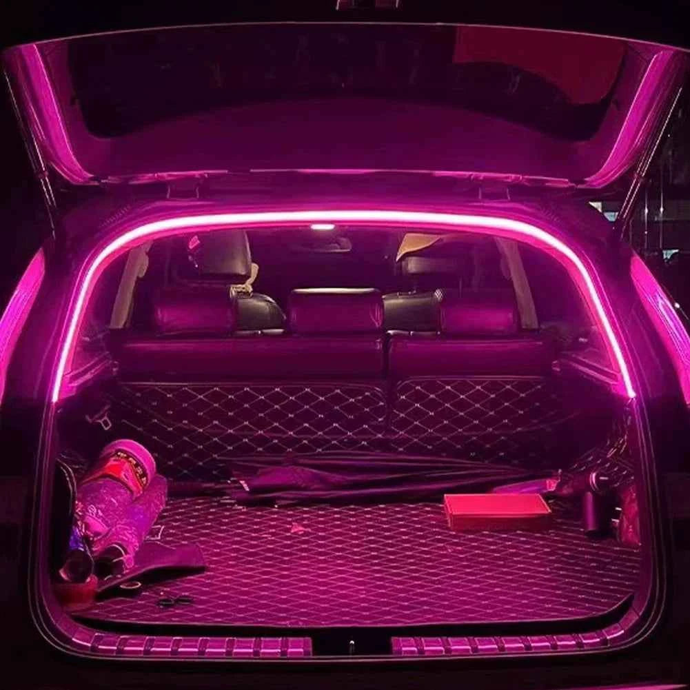 12V Car High Brightness Trunk Lighting Ambient Light Interior Decoration LED Wiring Free Automatic Sensing Tailgate Light Strip