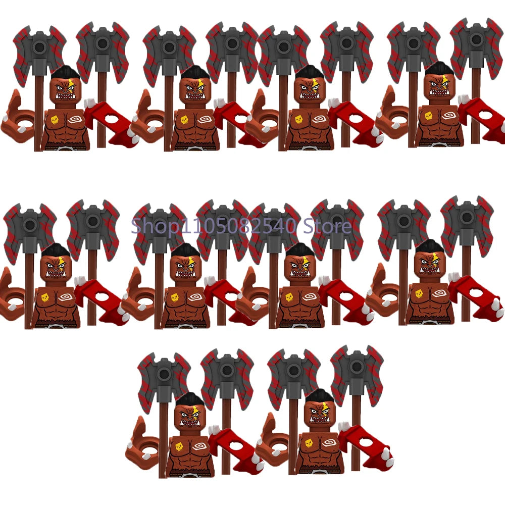 MOC Military Soldier Movie Character Building Blocks Accessories Medieval Castle Knight Helmet Shield Mini Brick Gift Toy E008