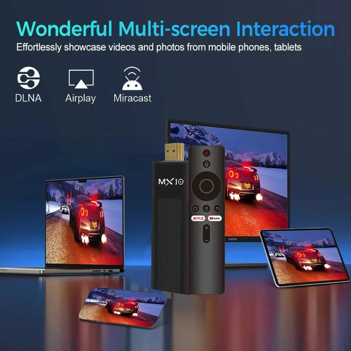 Ultra HD 4K Android TV Stick MX10-F3 Stick Mini Home TV Stick H313 Quad Core Support 2.4/5G Dual Wifi 2GB RAM 16GB ROM The jack market .AU The jack market .AU Accessories Electronics $ 83 14:193