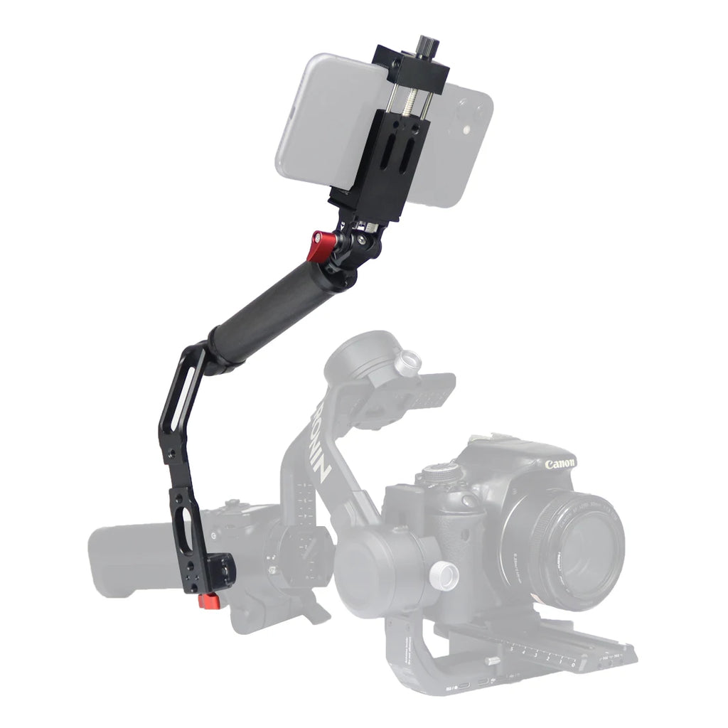 Carbon Fiber L Bracket Handle Grip Foldable Cold Shoe Mount Clamp for DJI Ronin RS3 RS4 Mini RS2 RSC2 Handheld Gimbal Stabilizer
