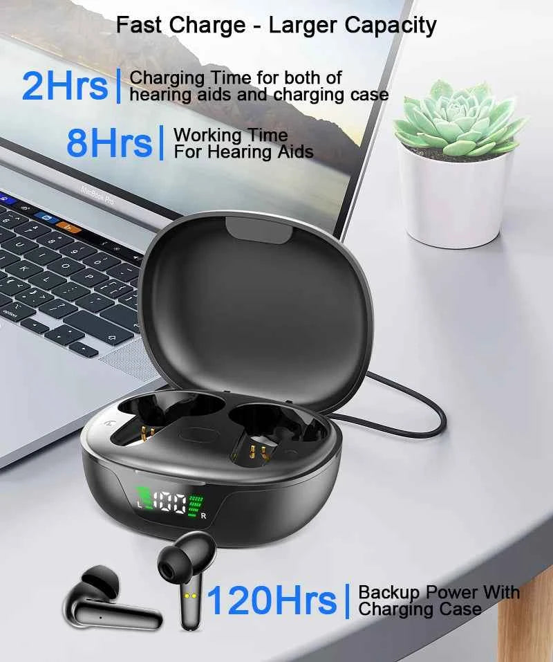 HearingPro Bluetooth Hearing Aids - 12 Channels, APP Control, Noise Reduction for Seniors