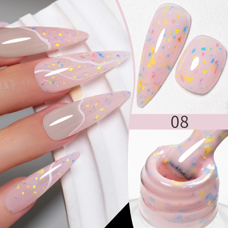 BrandName Chrome Mirror Effect Gel Polish - 5ml Golden Silvery Metallic Liner for Stunning French Nail Art
