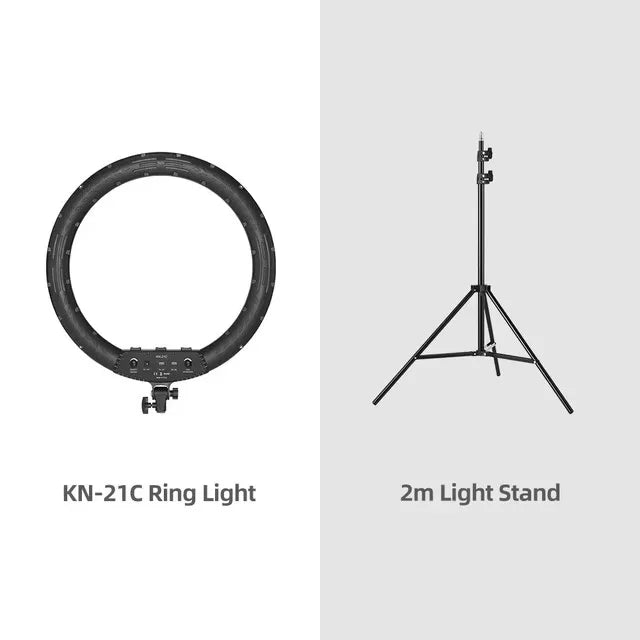 AMBITFUL 18" 21" 50W LED Ring Light Annular Lamp Bi-color 3000K-6000K  + Remote Control for Video YouTube Ringlight Makeup Light