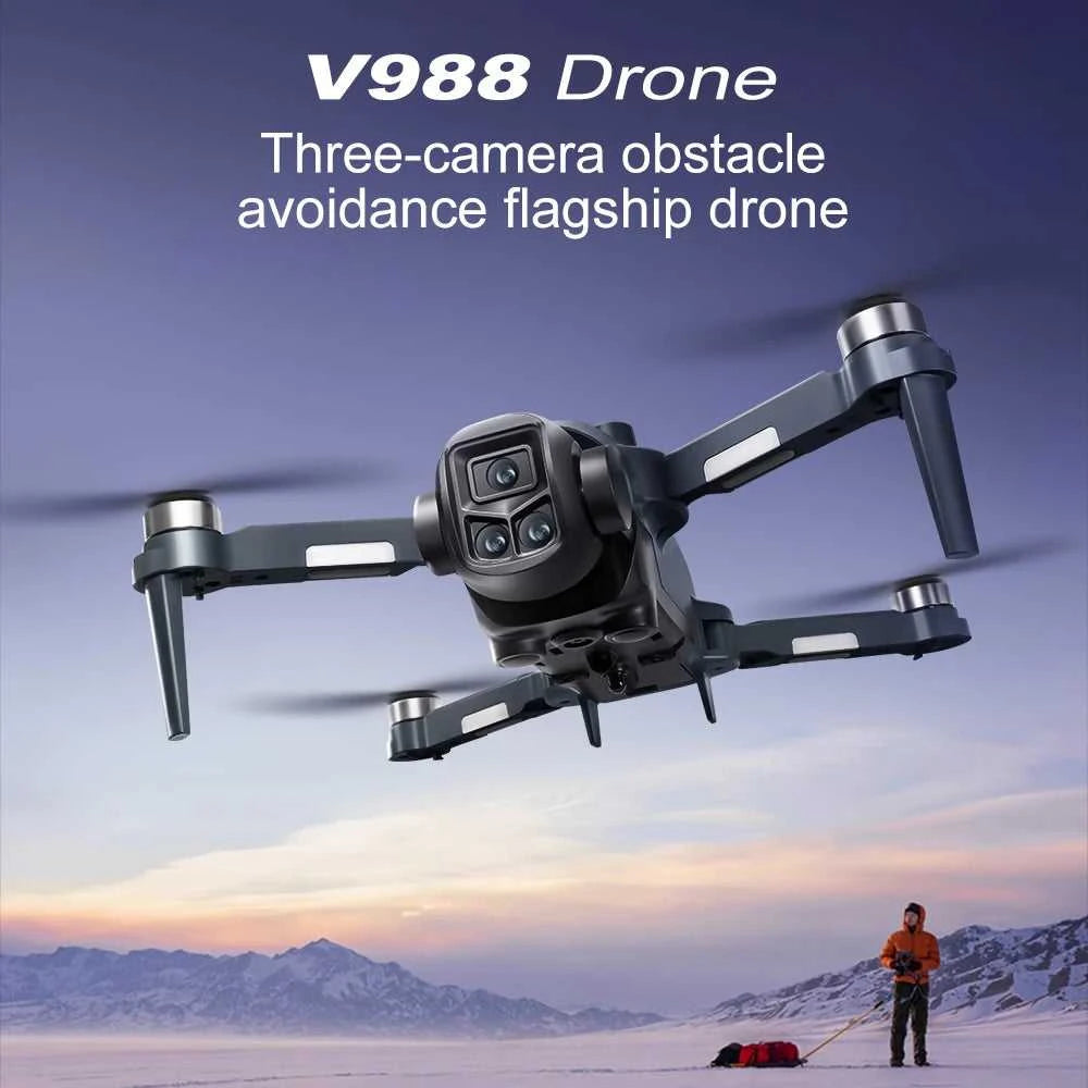 Lenovo V988 Drone 8K Professional HD Dual Camera With Screen RC Brushless Motor Quadcopter Foldable Aerial Photography toy The jack market .AU The jack market .AU $ 143 14:193#Blue-6K-battery-1