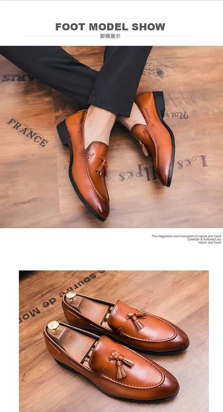 Social Shoe Male High Quality Formal Leather Shoes Men Casual Tassels Business Loafers For Man Dress Shoes Comfortable The jack market .AU The jack market .AU Step Up Your Style: Trendy Shoes for Every Occasion! $ 90 14:193;200000124:100013888