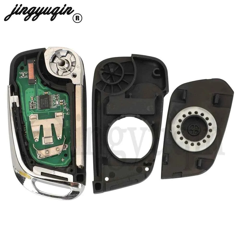 jingyuqin 3 Buttons For Citroen Ds4 2012 C3 2017 C4 201- Fit Peugeot 508 Filp Remote Car Key 433MHz ID46 Chip Fob HU83 VA2 Blade
