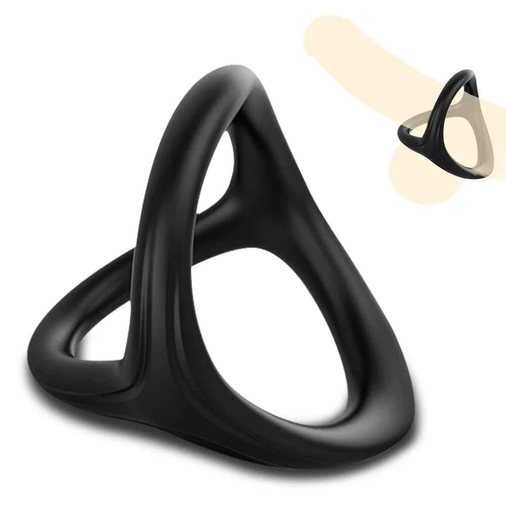 Silicone Cockring Sleeve for Enhanced Pleasure & Delayed Ejaculation - Perfect for Couples