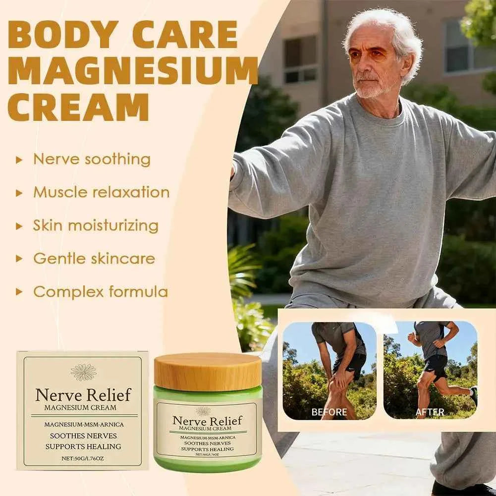 Magnesium Muscle Relaxing Cream - Deep Nourishing Relief for Daily Body Care and Soothing Massage