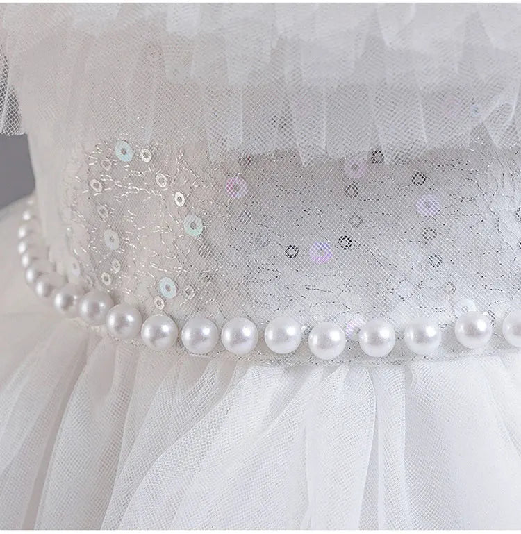 GlamourKids Elegant Lace Mesh Sleeveless Evening Gown for Girls 3-12 - Perfect for Summer Parties