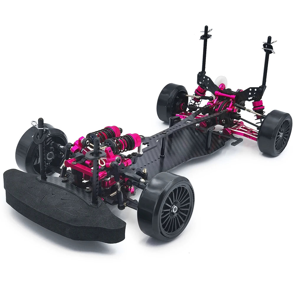 AXSPEED Alloy & Carbon Fiber Sakura D5S Frame Chassis Kit Remodel Belt Drive Upper Deck Adjustable Height for 1/10 RWD Drift Car