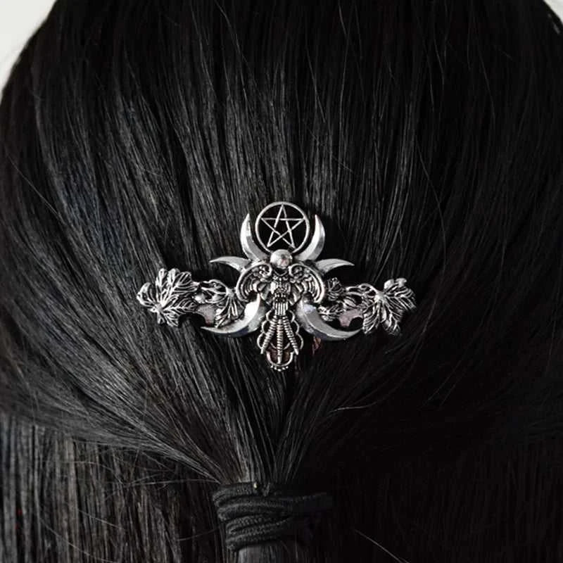 Witch Crescent Moon Pentagram Triple moon Hair Comb Pagan Hair Stick Fairy Hairclip Hair Jewelry for women The jack market .AU The jack market .AU Jewellery & Chains $ 54 200001033:361187#type1silver