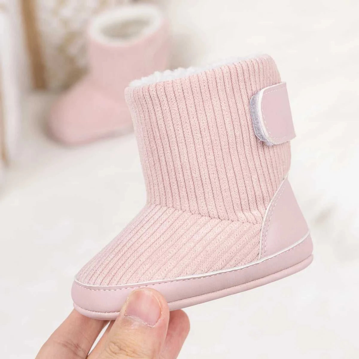 KIDSUN Newborn Baby Winter Boots Soft Corduroy Warm Booties With Fur Lining Unisex Design For Baby Boys Girls The jack market .AU The jack market .AU Mum & Kids: Essential Products for Every Family $ 26 14:771;200000264:201336170