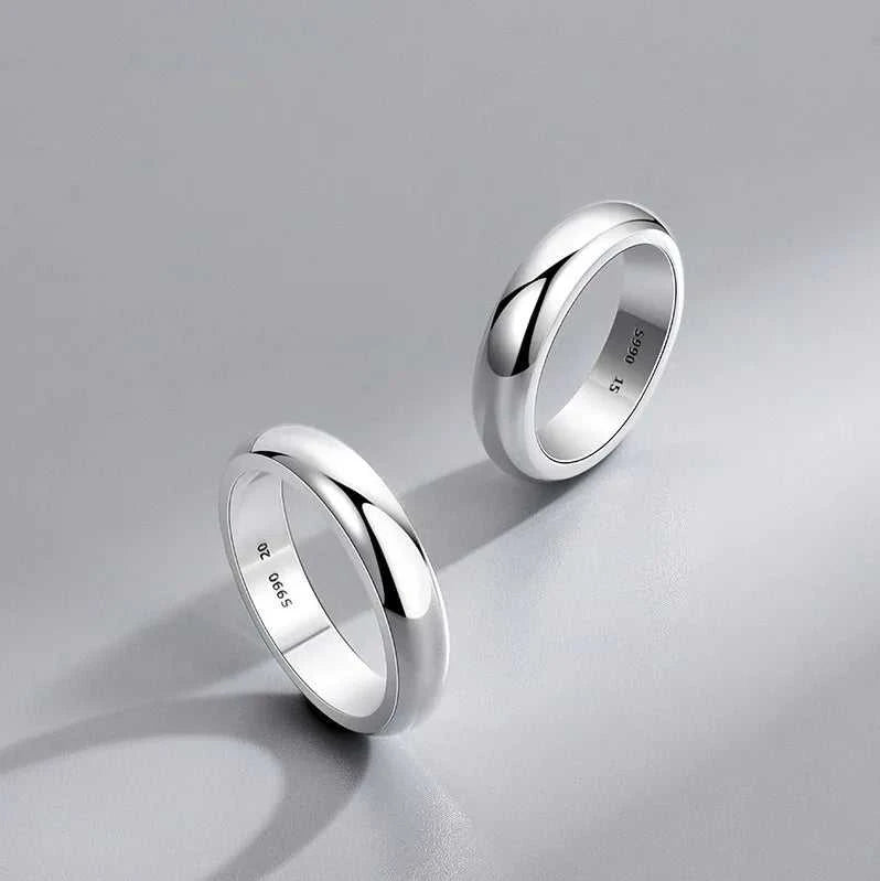 BOCAI New 6.5~7.9G S990 Pure Silver Jewelry Plain Circle Simple Glossy Couple Men and Women Ring Trendy Gift The jack market .AU The jack market .AU Jewellery & Chains $ 106 200000369:200000287
