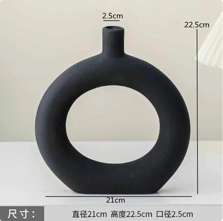 Nordic Decoration Home Flower Vase Black and White Art Ceramic Vase Minimalism Dried Flower Arrangement Accessories B&B Ornament The jack market .AU The jack market .AU Home $ 51 14:200006155#1pcs