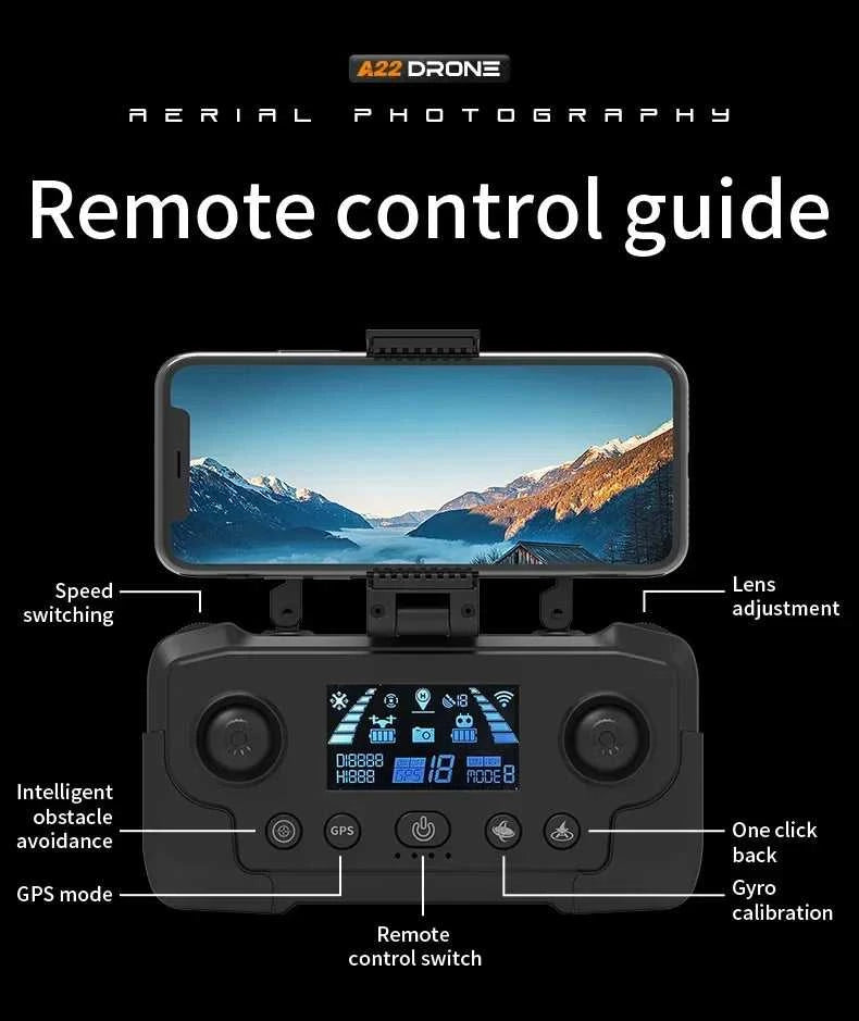 Lenovo A22 Drone 8K GPS double Camera Aerial Photography Optical Localization Four-way Obstacle Avoidance 4K Drone New The jack market .AU The jack market .AU Drones $ 161 14:200006153#Avoidance-2S-1B-4K