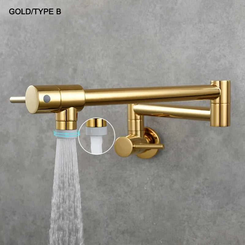 Brass Pot Filler Tap Wall Mount Foldable Kitchen Faucet Single Cold Single Hole Sink Tap Rotate Folding Spout Chrome Gold Black The jack market .AU The jack market .AU Home $ 174 14:29#Chrome Type A