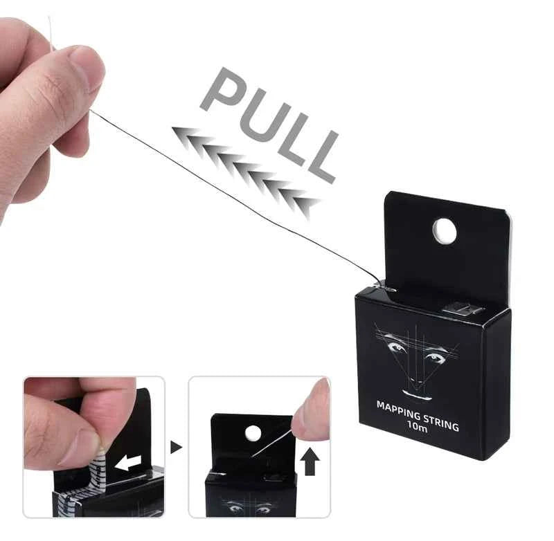 Microblading Mapping String - Liquid-Free Eyebrow Positioning Tool for Perfect Makeup Application