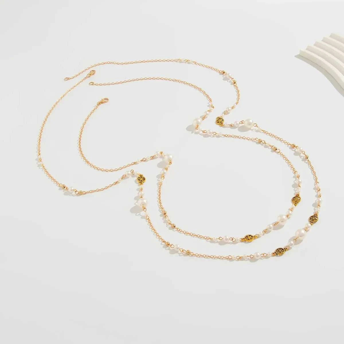 Stackable Double Layered Flower Beaded Chains Necklaces for Women Bohemian Ethnic Style Glass Beaded Sweater Chain Jewelry The jack market .AU The jack market .AU Jewellery & Chains $ 55 200001034:200003759#XL1113-S