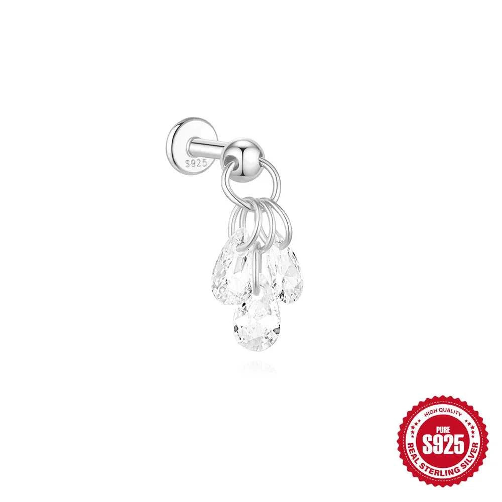 AIDE 925 Sterling Silver 1Pc Mini Shiny Heart/WaterDrop For Women Cartilage Piercing Earring INS Classic Pendant Tassel Gifts The jack market .AU The jack market .AU Jewellery & Chains $ 54 200000226:200006154#26;200001034:361180#1 piece