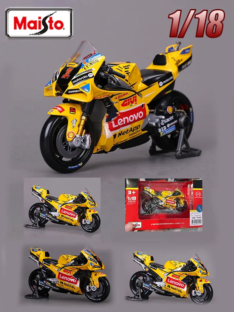 New In Stock Maisto 1:18 Scale Gresini Marquis No.93 202 Motorcycle Alloy Die-Cast Model Custom Children'S Toys Gift Collectible
