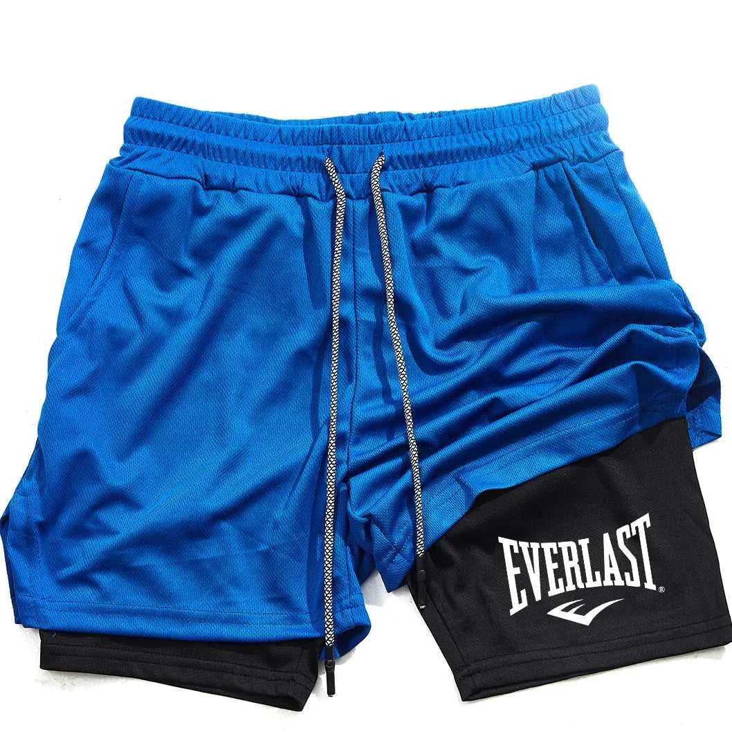 EVERLAST Men's Fashion Brand Shorts Summer Comfortable Quick Drying Sportswear Gym Jogging Training Men's Fitness 2 in 1 Shorts The jack market .AU The jack market .AU Men Fashion $ 35 14:29;5:361386