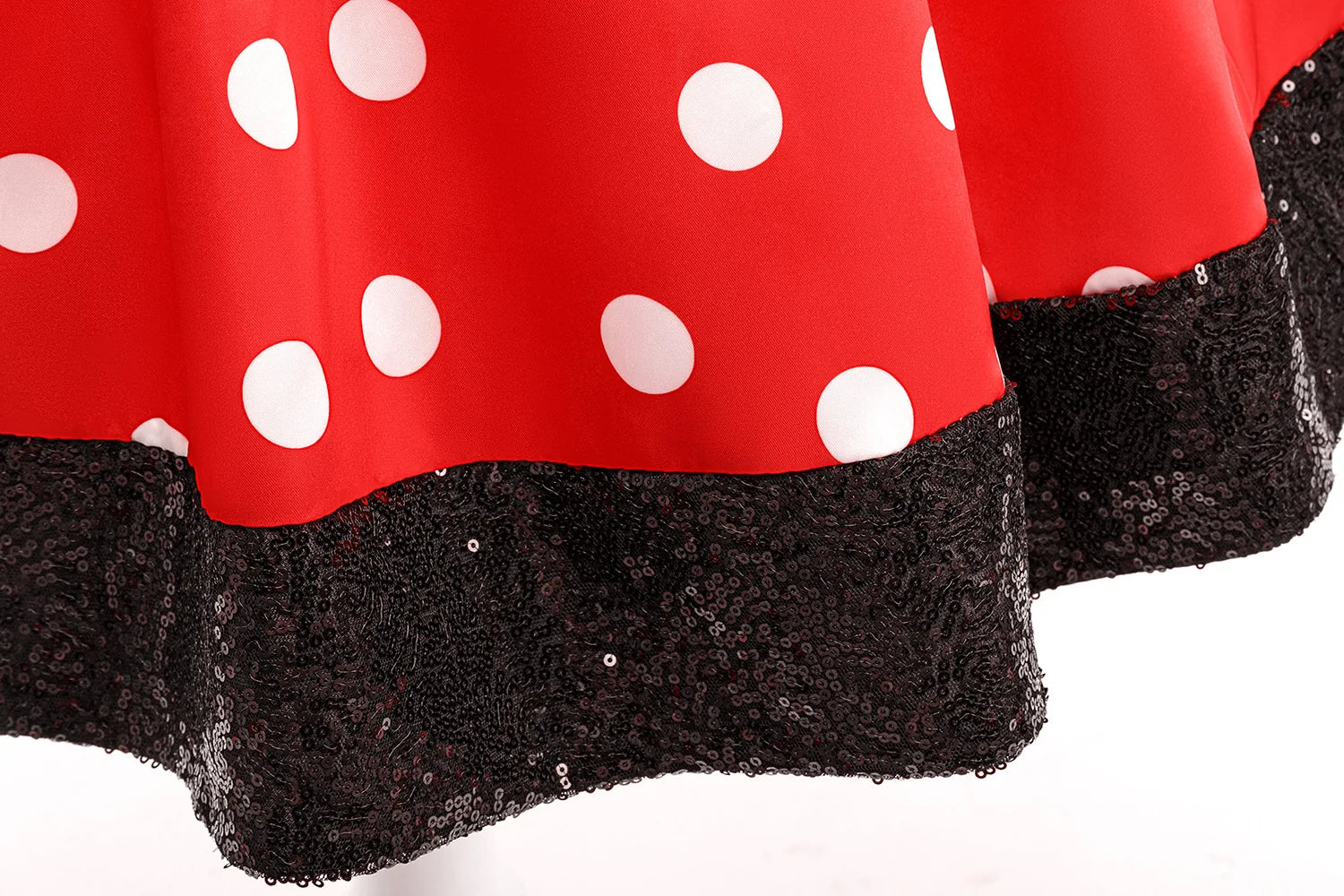 Polka Dot Bow Sequin Princess Dress for Girls - Fly Sleeve Costume for Christmas & Halloween Fun