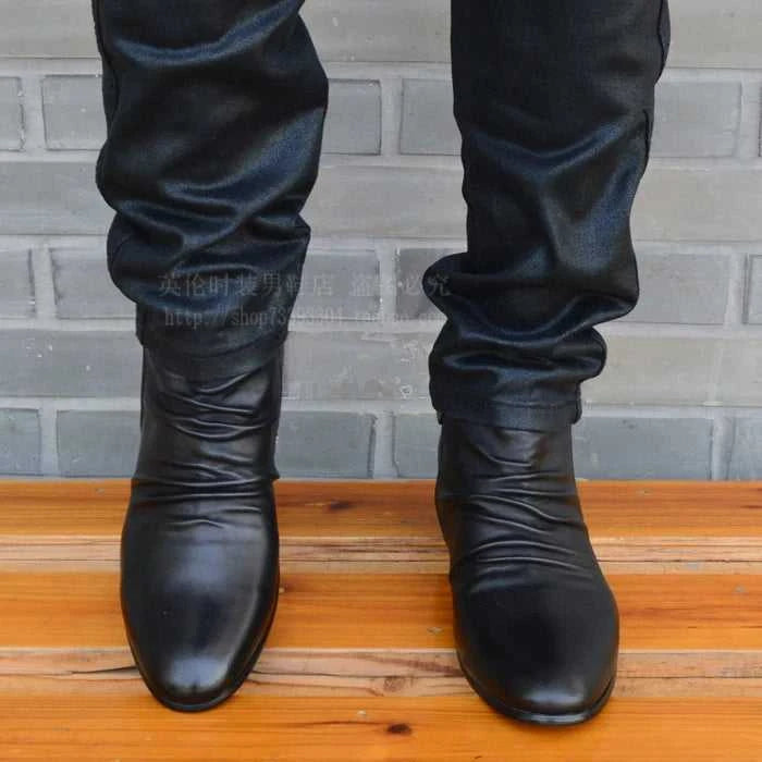 Fashion Genuine Leather Men Ankle Boots High Top Zip Suit Shoes Black Dress Boots Spring Autumn Leather Shoes Men Leather Boots The jack market .AU The jack market .AU Step Up Your Style: Trendy Shoes for Every Occasion! $ 106 14:193;200000124:200000338