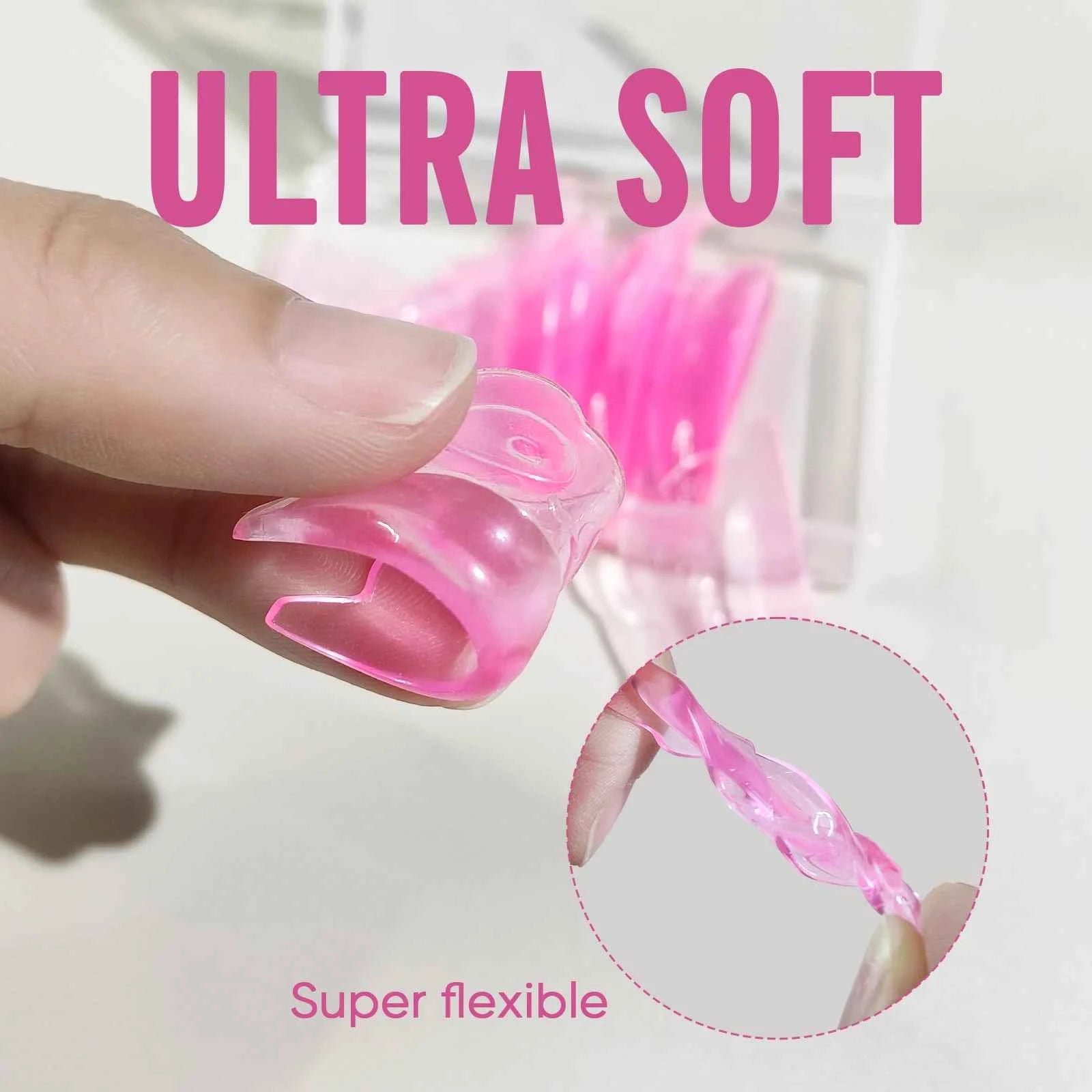 Libeauty U Curl Silicone Eyelash Perm Rods - 4 Pairs with Free Glue for Stunning 3D Lash Lifts