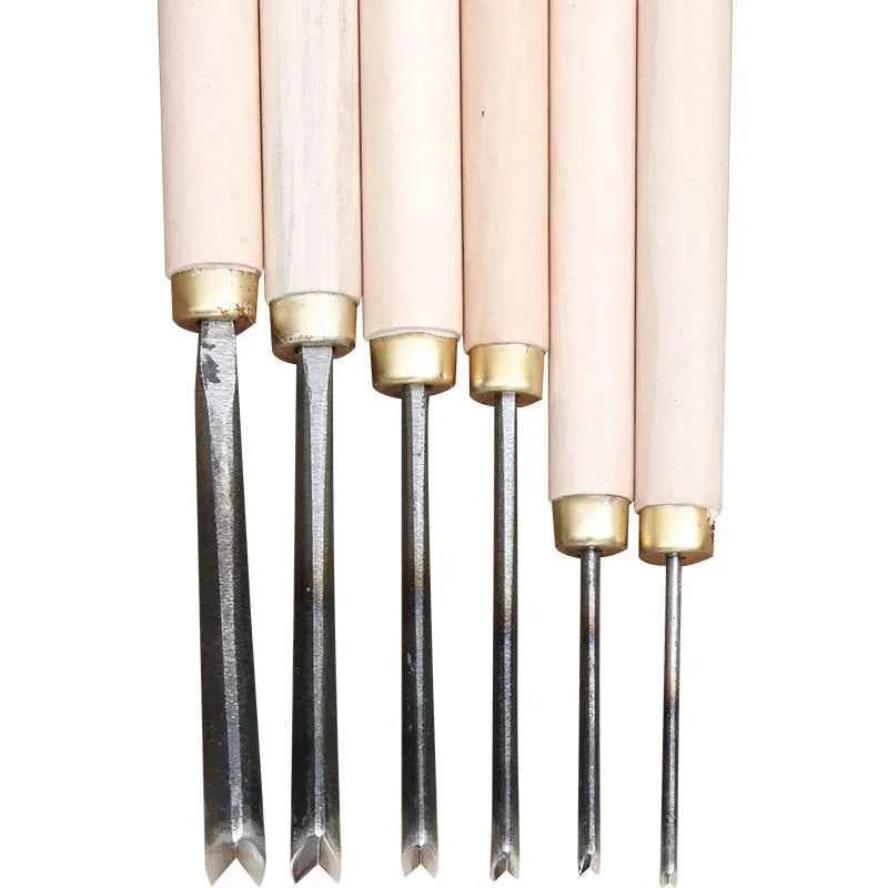 WoodCraft Pro V-Type Triangle Chisel Set – Precision Wood Carving Knives for Exquisite Detailing