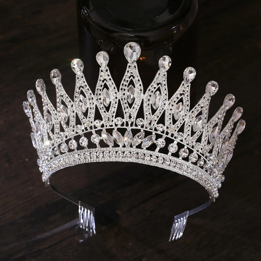 Miss Universe Angola Crown Tiara with Comb – Stunning Bridal Headdress for Pageants & Weddings