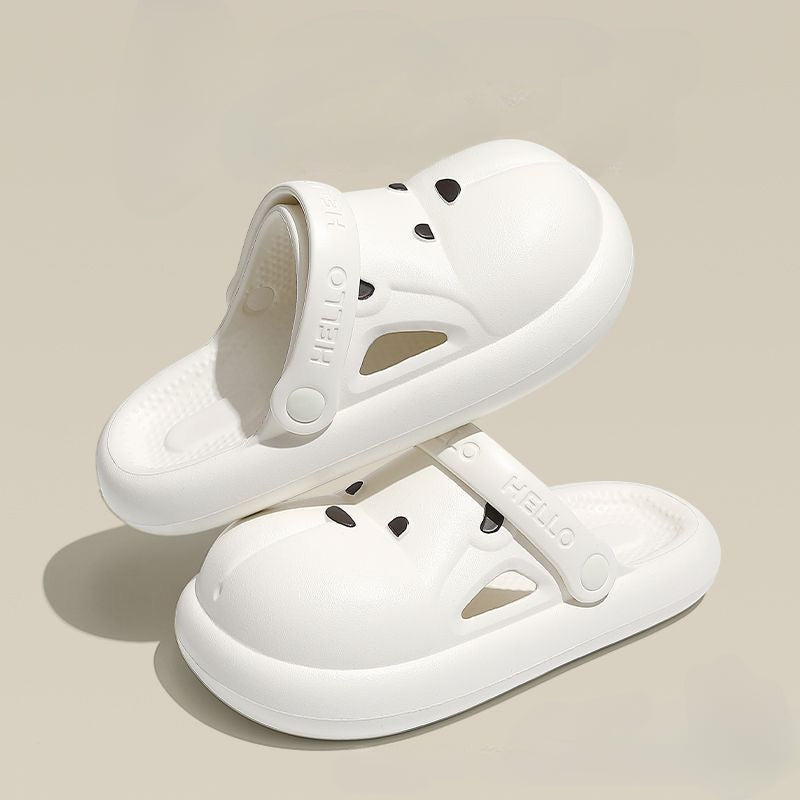 Shoes for Women 2025 Kawaii Cute Woman Slippers Round Toe Animal Cartoon Sandals Anime Slides Home Men Summer Mules House Indoor
