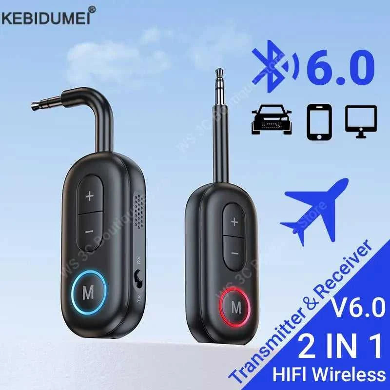 Bluetooth 6.0 Audio Transmitter Receiver 3.5MM AUX Hifi Stereo Music Wireless Adapter With Mic For Car Airplane TV PC Headphone The jack market .AU The jack market .AU Accessories Electronics $ 55 14:193#Bluetooth 6.0;200007763:201336100