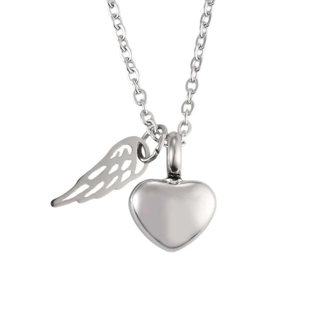 Fashion Heart with Angel Wings Ashes Urn Necklace Cremation Stainless Steel Memorial Pendant Keepsake Jewelry Gift The jack market .AU The jack market .AU Jewellery & Chains $ 51 200001033:200003758#Rose Gold Customized