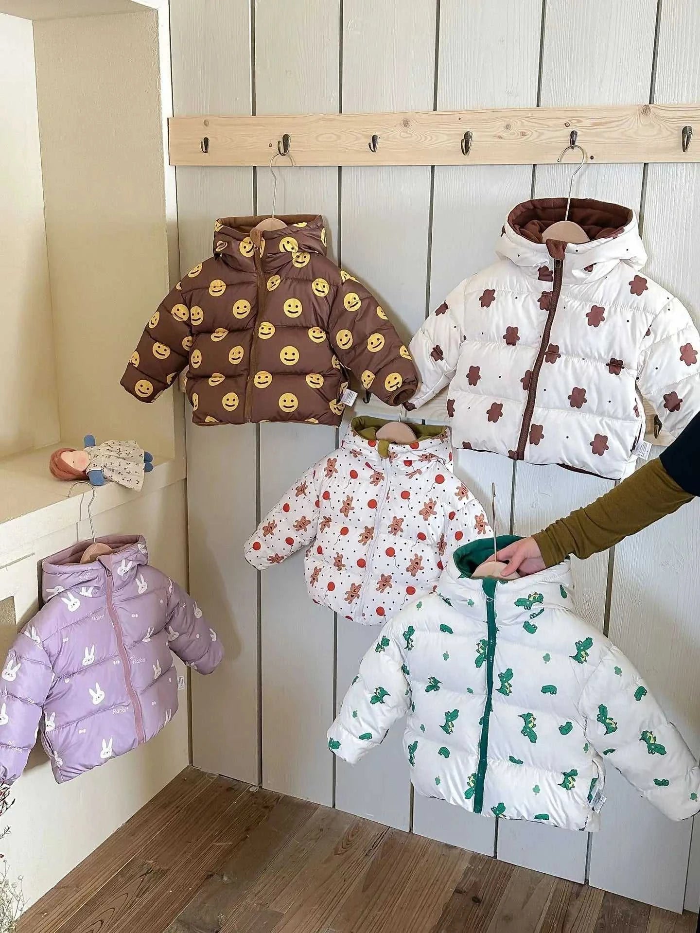 New Double-sided Down Cotton Jacket with Hooded Jacket for Children's Thickened Plush Children's Short Jacket The jack market .AU The jack market .AU Mum & Kids: Essential Products for Every Family $ 52 14:771#1;200000463:200004188