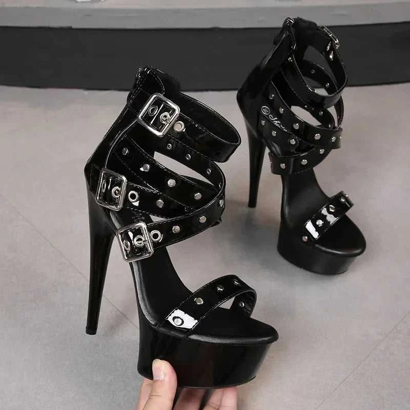 2025 Mclubgirl 8661 Series 15cm Heel 4.5cm Platform 8 Model Rivet Pull ROMAN SANDALS Quick Sell High Heels 15cm LFD The jack market .AU The jack market .AU Step Up Your Style: Trendy Shoes for Every Occasion! $ 86 14:771#15CM-Apricot;200000124:200000898