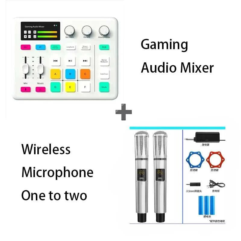 Live Sound Card with DJ Mixer Effects Audio Interface Voice Changer BT compatible Stereo Audio Mixer for LIVE Streaming F998 The jack market .AU The jack market .AU Accessories Electronics $ 157 14:200004870#Black and 2 vhf mics